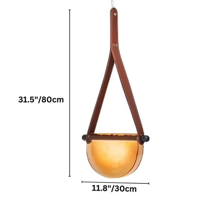 Avgi Leather Pendant Light