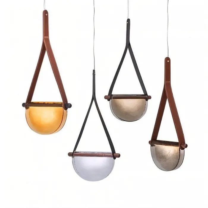 Avgi Leather Pendant Light - Simprolos