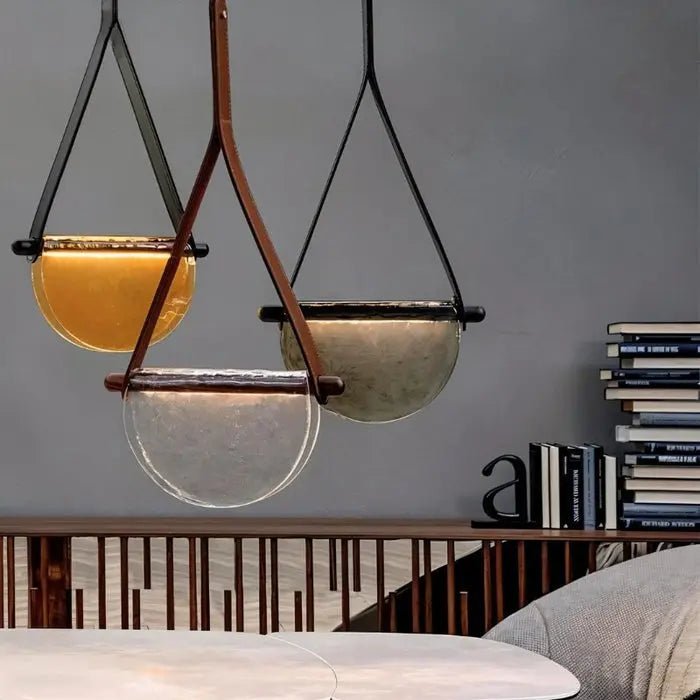 Avgi Leather Pendant Light - Simprolos
