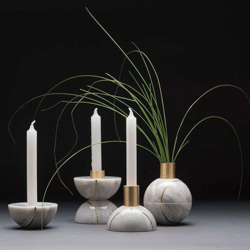 Axis Sphere Marble Candle Holder - Simprolos