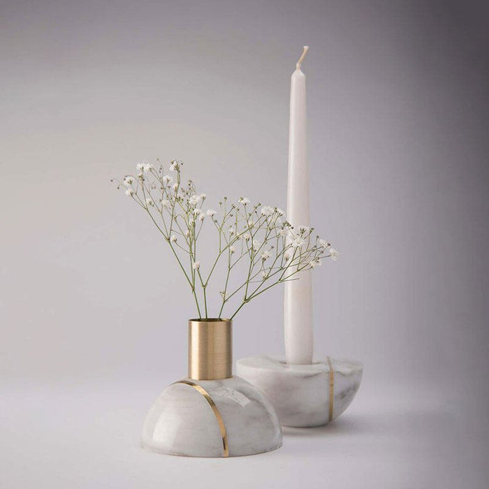 Axis Sphere Marble Candle Holder - Simprolos