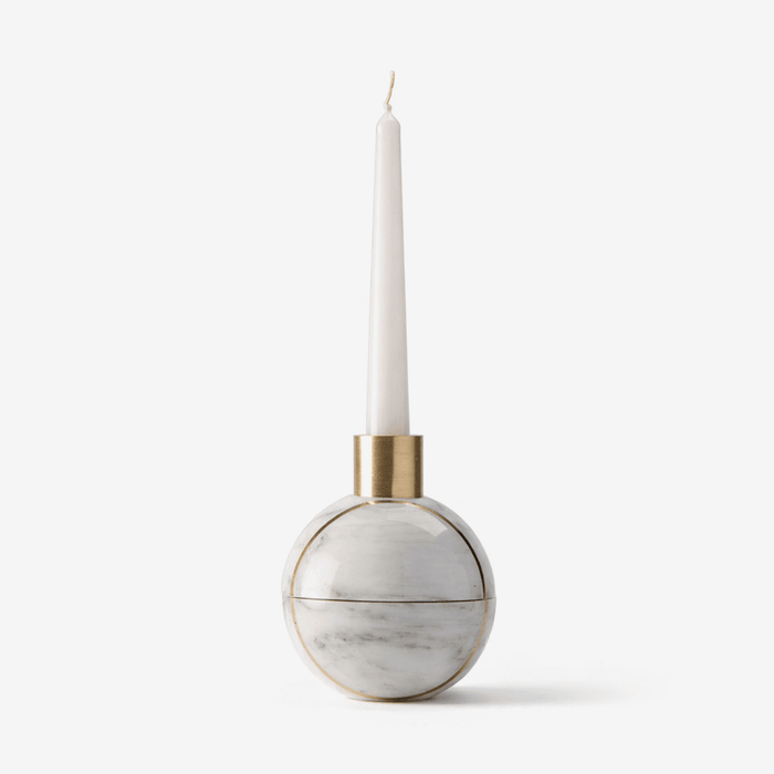 Axis Sphere Marble Candle Holder - Simprolos