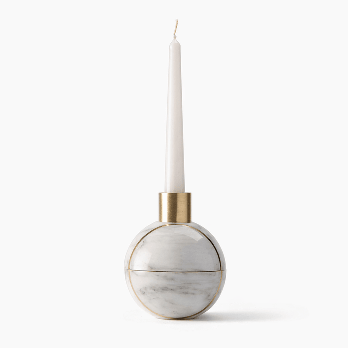 Axis Sphere Marble Candle Holder - Simprolos