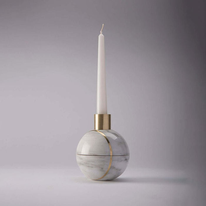 Axis Sphere Marble Candle Holder - Simprolos
