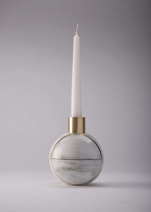 Axis Sphere Marble Candle Holder - Simprolos