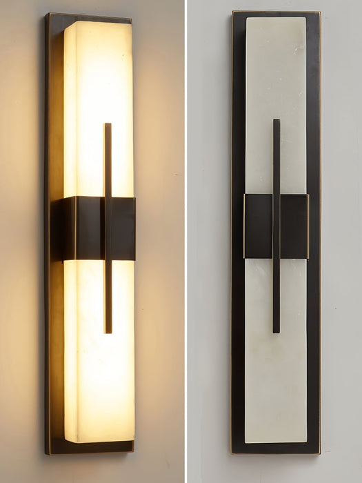 Axis Twin Alabaster Sconce - Simprolos