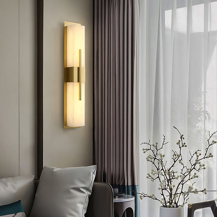 Axis Twin Alabaster Sconce - Simprolos