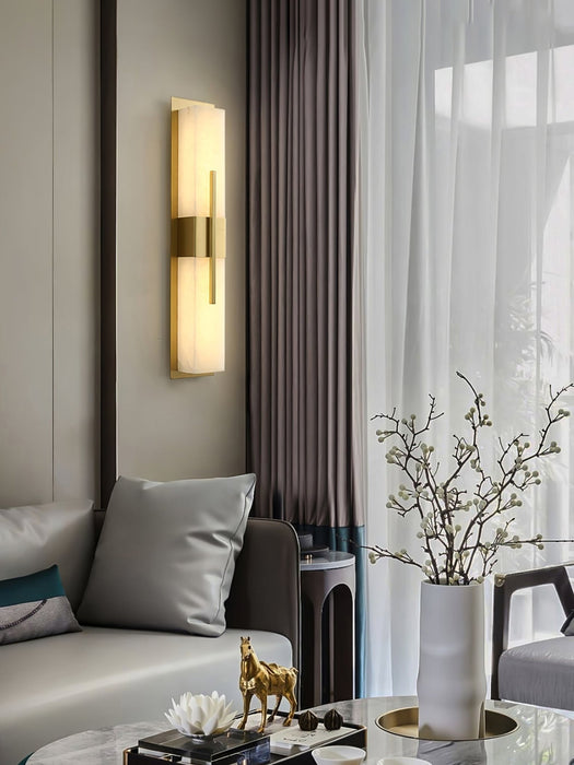 Axis Twin Alabaster Sconce - Simprolos