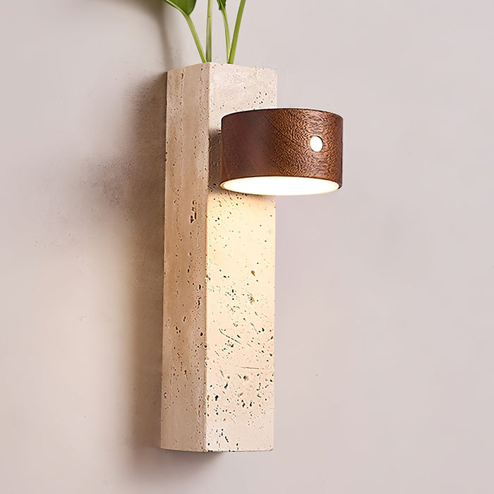 Axis Wood Rechargeable Wall Light - Simprolos