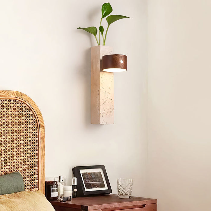 Axis Wood Rechargeable Wall Light - Simprolos