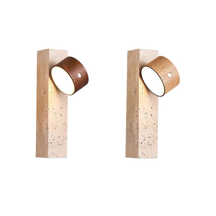 Axis Wood Rechargeable Wall Light - Simprolos