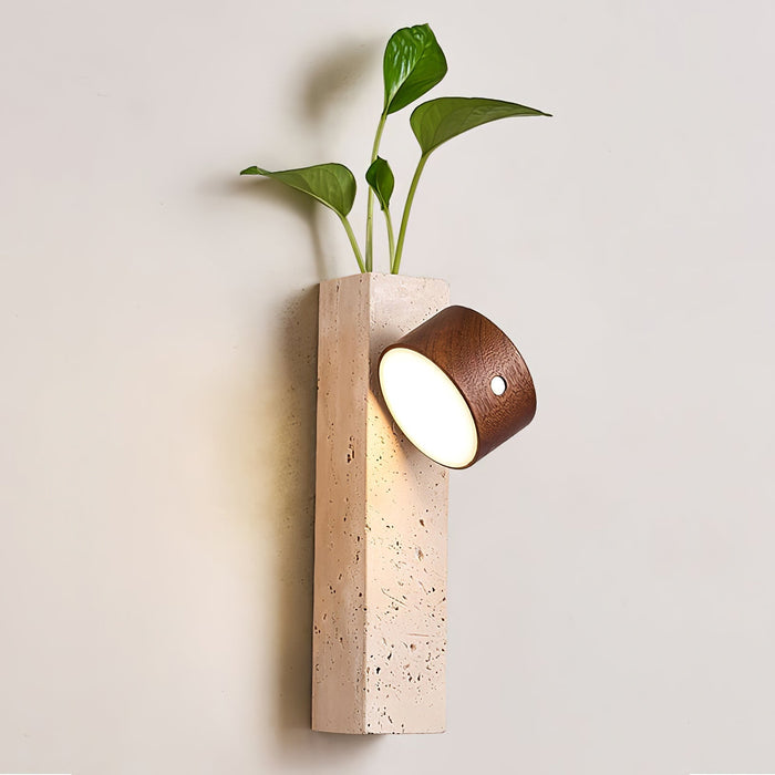 Axis Wood Rechargeable Wall Light - Simprolos
