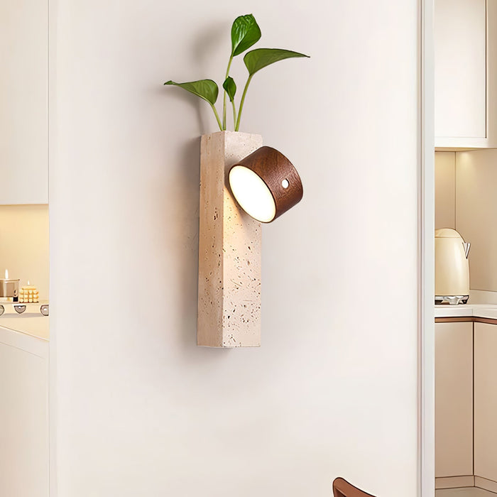 Axis Wood Rechargeable Wall Light - Simprolos