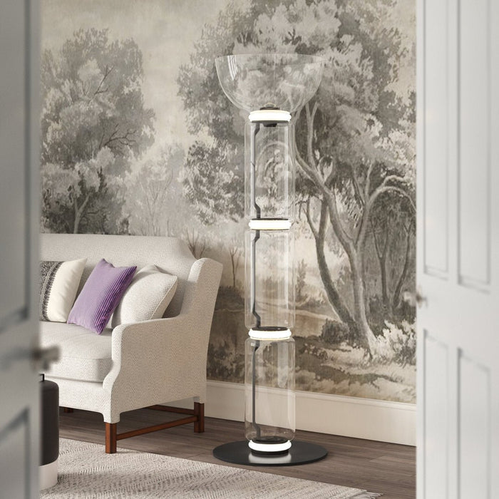 Bamboo Glass Floor Lamp - Simprolos
