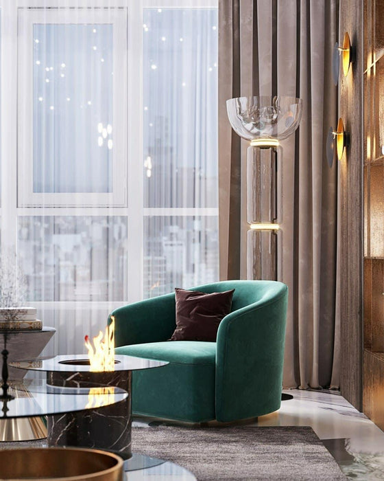Bamboo Glass Floor Lamp - Simprolos