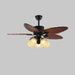 Banana Wood Leaves Ceiling Fan Light - Simprolos
