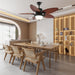 Banana Wood Leaves Ceiling Fan Light - Simprolos