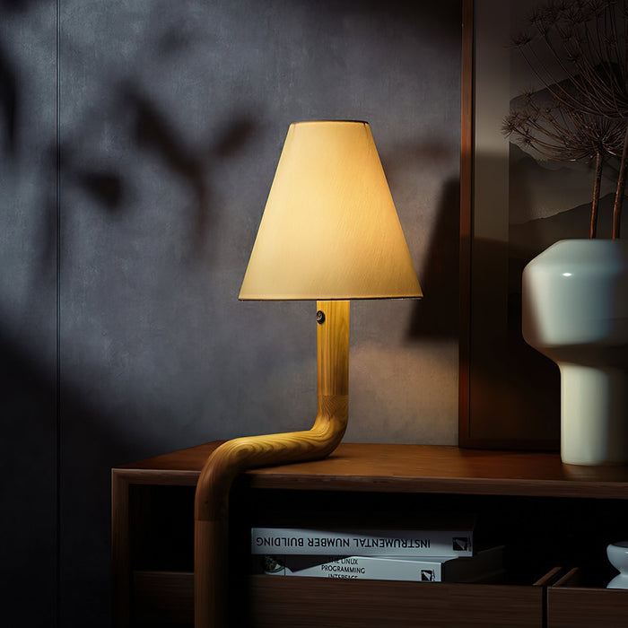 Bend Wood Table Lamp - Simprolos