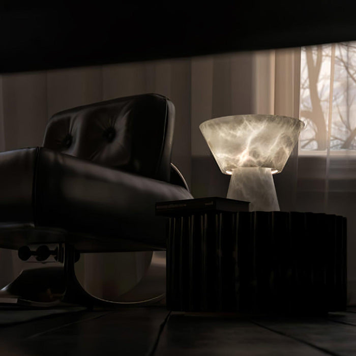 Beta Marble Alabaster Table Lamp - Simprolos