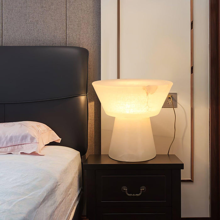 Beta Marble Alabaster Table Lamp - Simprolos