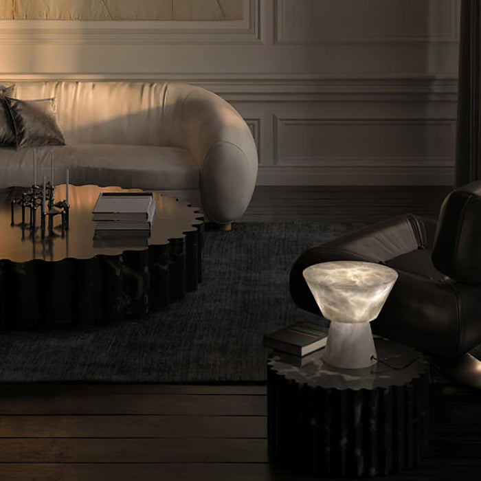 Beta Marble Alabaster Table Lamp - Simprolos