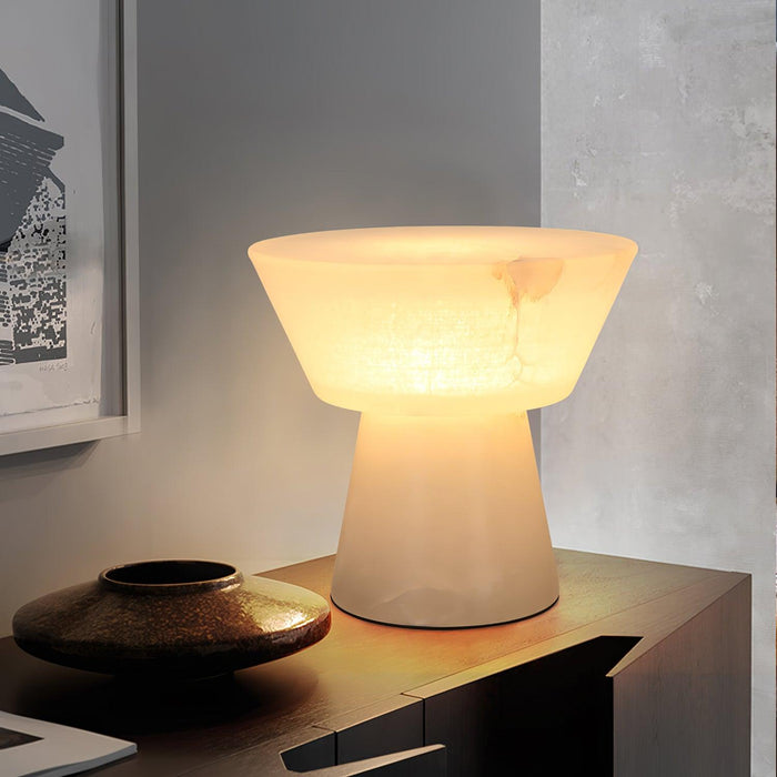 Beta Marble Alabaster Table Lamp - Simprolos
