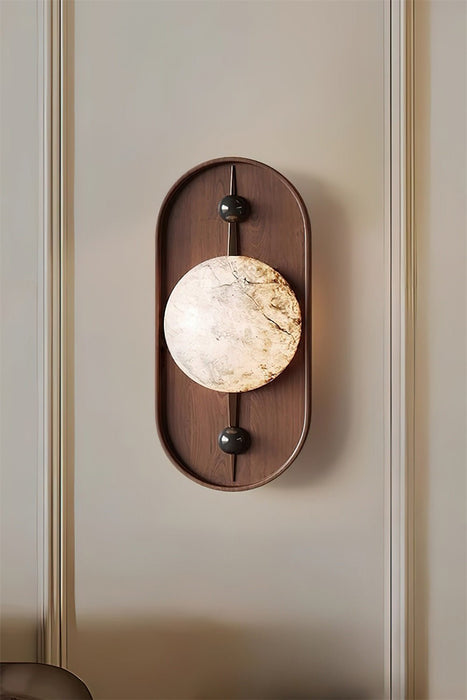 Bezel Alabaster Plug - in Wall Lamp - Simprolos