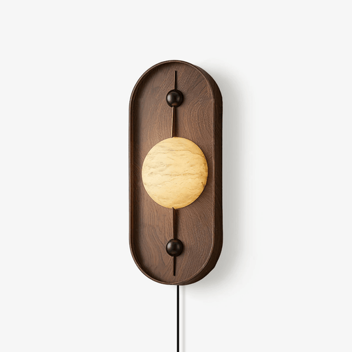 Bezel Alabaster Plug - in Wall Lamp - Simprolos