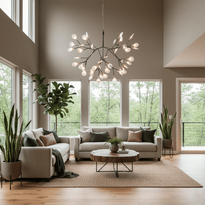 Black Firefly LED Chandelier - Simprolos