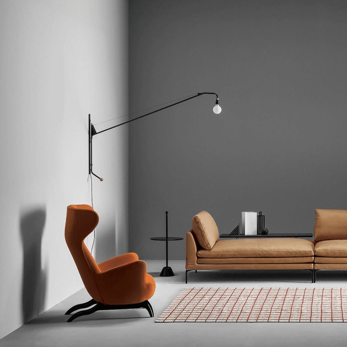 Black Long Arm Wall Lamp - Simprolos