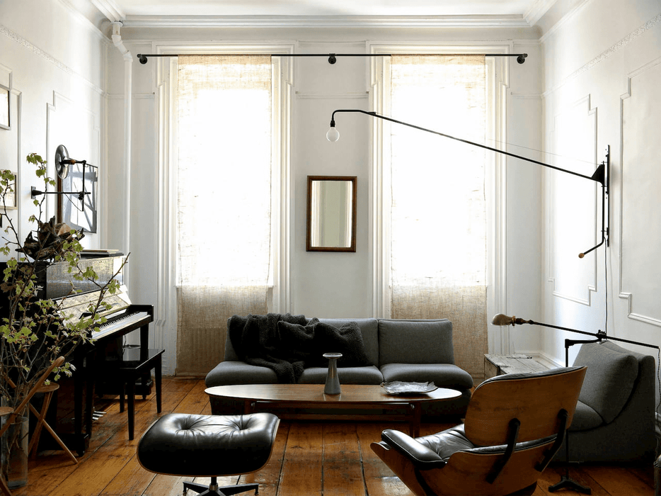 Black Long Arm Wall Lamp - Simprolos