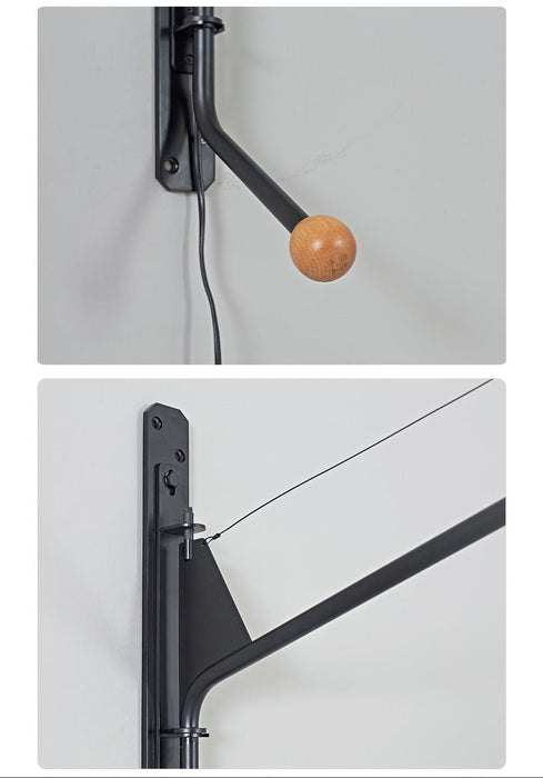 Black Long Arm Wall Lamp - Simprolos