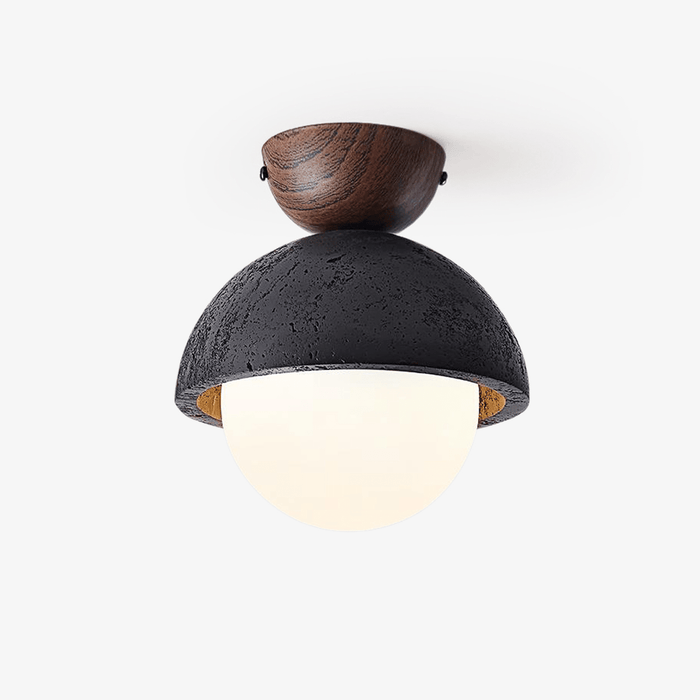 Black Travertine Ceiling Lamp for Unique Illumination - Simprolos