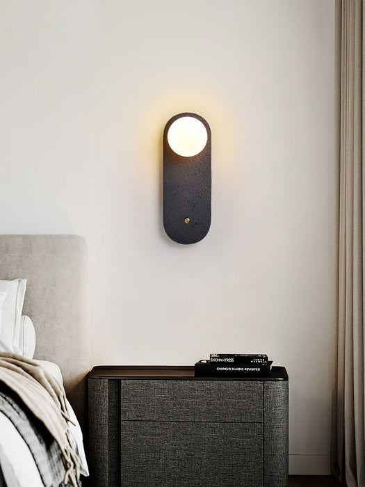 Black Travertine Hearth Sconce - Simprolos