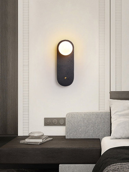 Black Travertine Hearth Sconce - Simprolos