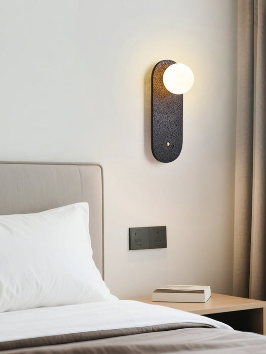 Black Travertine Hearth Sconce - Simprolos