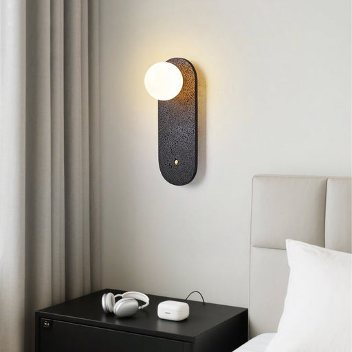 Black Travertine Hearth Sconce - Simprolos