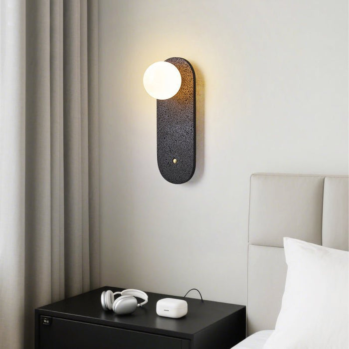 Black Travertine Hearth Sconce - Simprolos