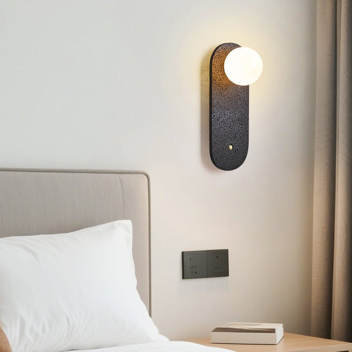 Black Travertine Hearth Sconce - Simprolos