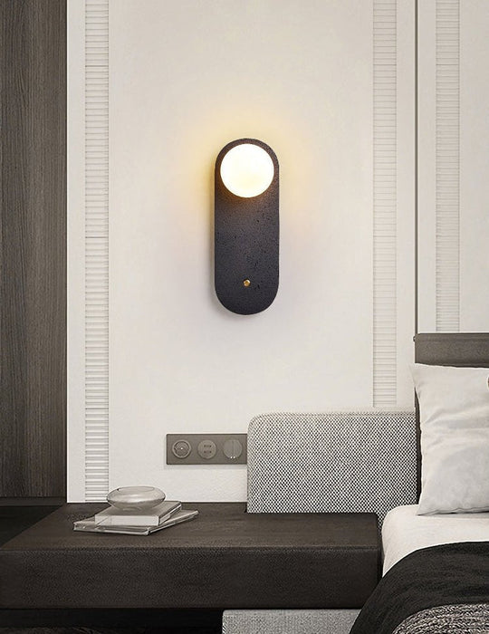 Black Travertine Hearth Sconce - Simprolos
