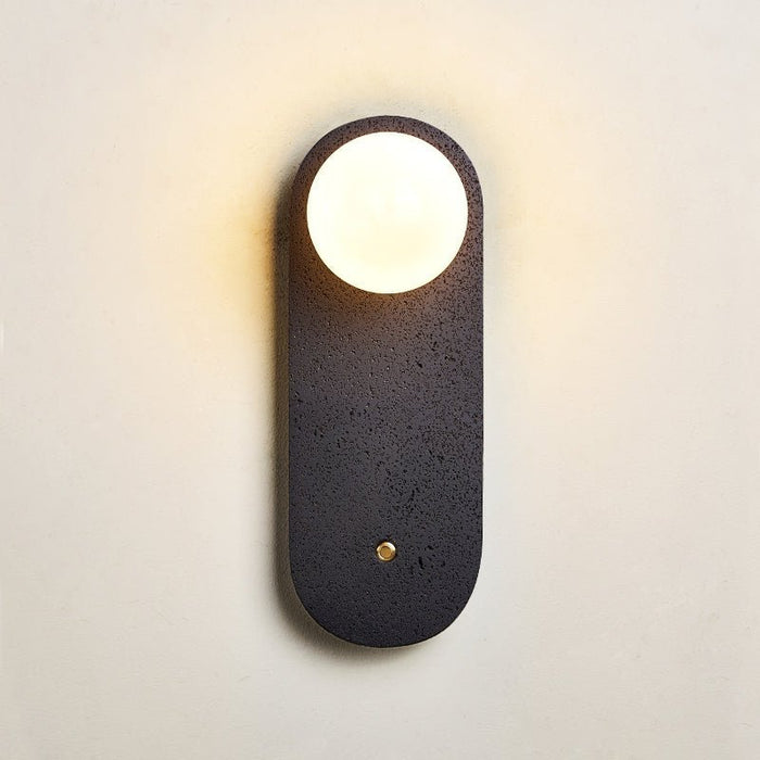 Black Travertine Hearth Sconce - Simprolos