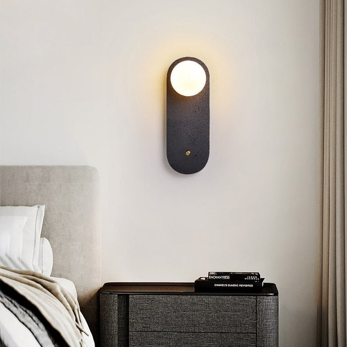 Black Travertine Hearth Sconce - Simprolos