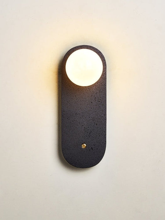 Black Travertine Hearth Sconce - Simprolos