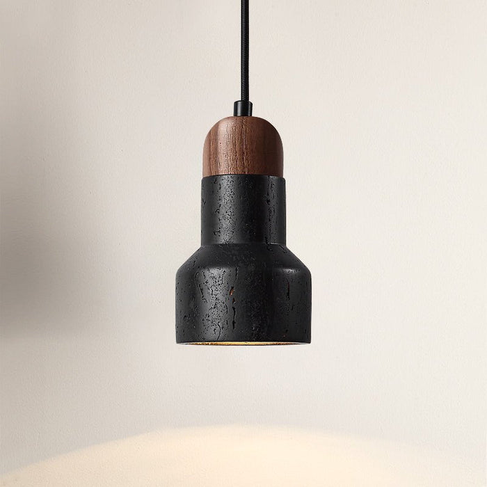 Black Travertine Pendant Lamp for Unique Interiors - Simprolos
