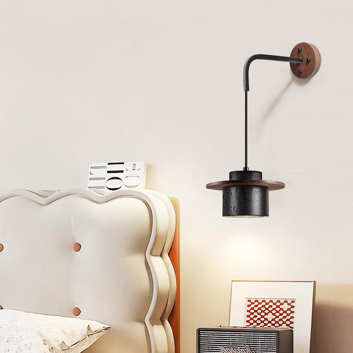 Black Travertine Wall Light for Elegant Spaces - Simprolos