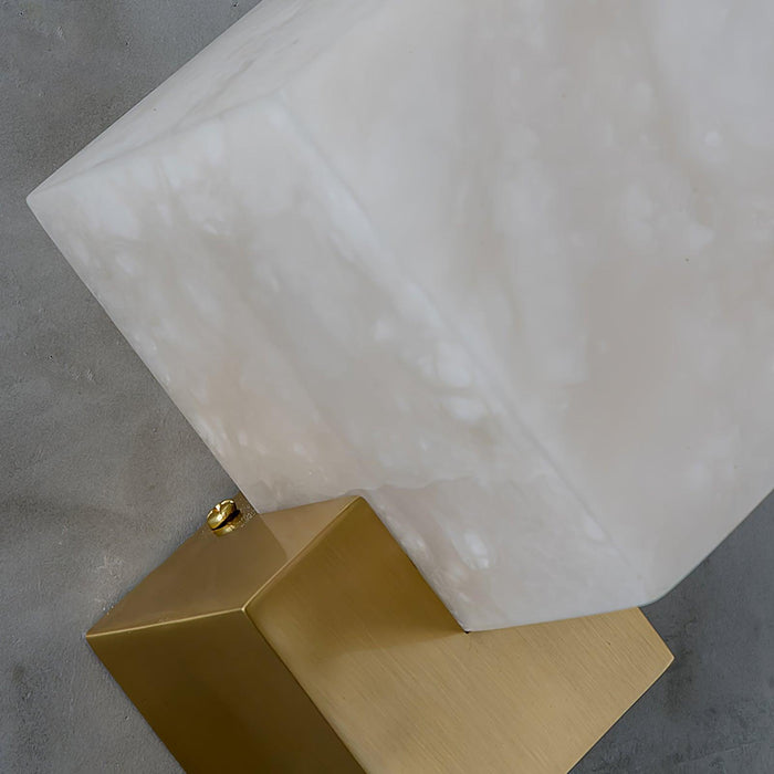 Block Alabaster Wall Sconce - Simprolos