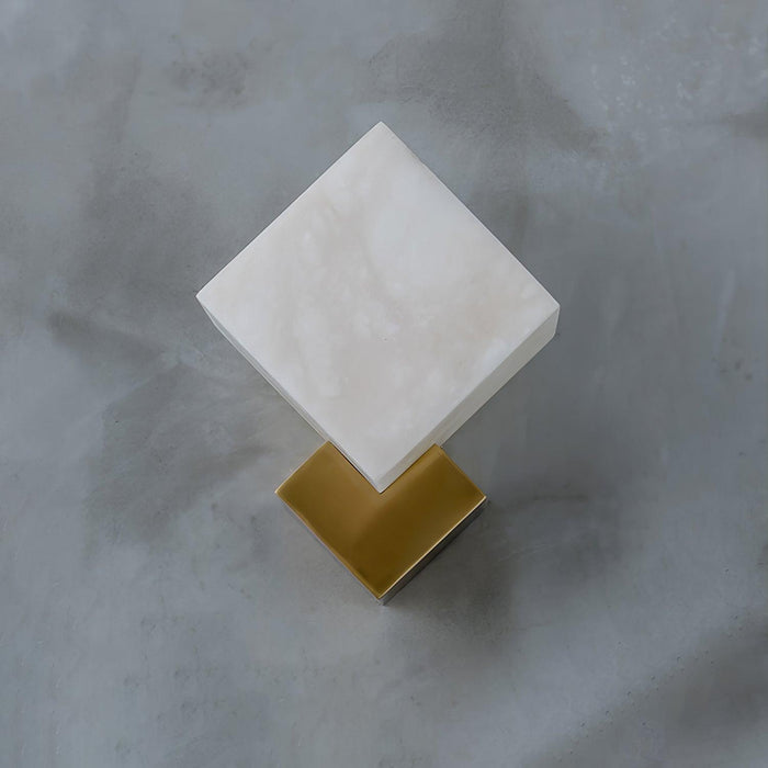 Block Alabaster Wall Sconce - Simprolos