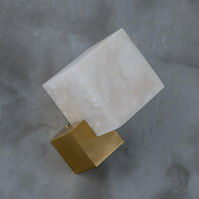 Block Alabaster Wall Sconce - Simprolos