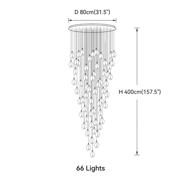Bloom Staircase Chandelier - Simprolos
