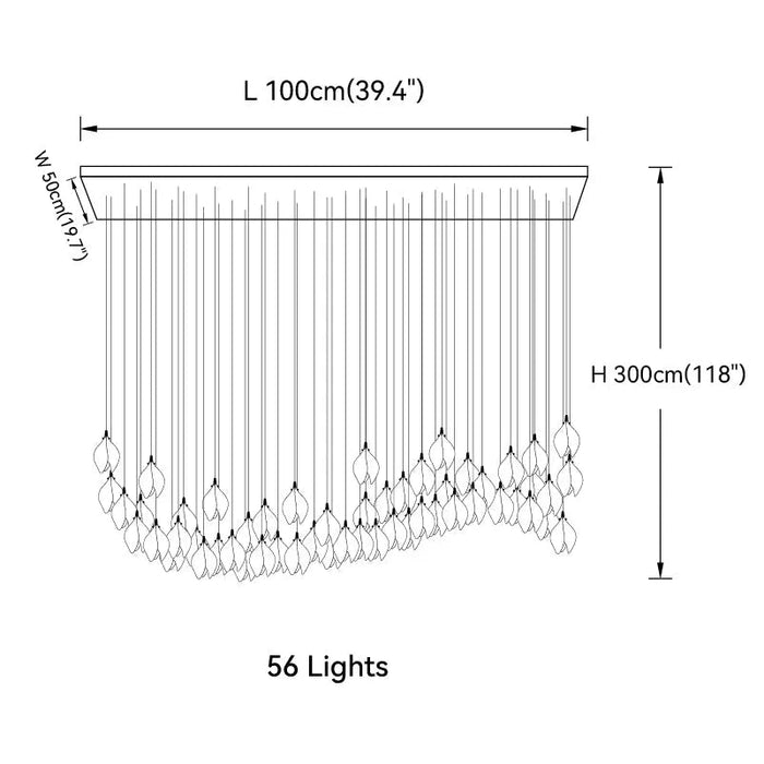 Bloom Staircase Chandelier - Simprolos